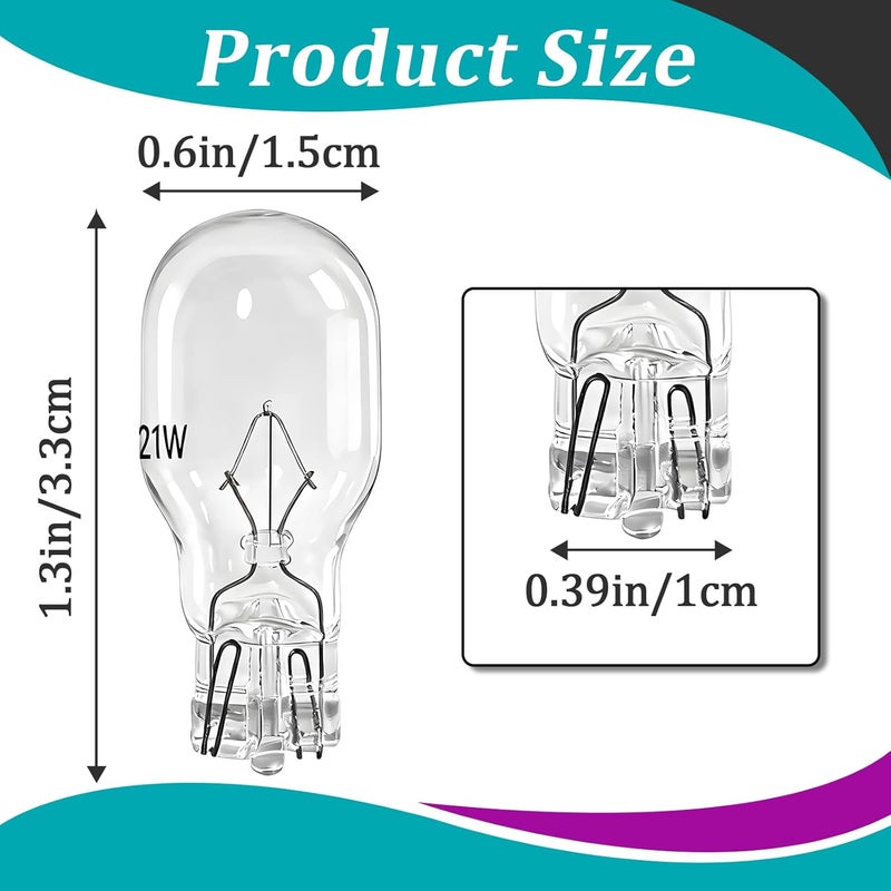 Joworthy 30 Pcs 54766 912 Bulb for Auto RV Marine Camper 12V 21W T15 Replacement 912 Interior Light Bulbs for License Plate Side Marker - Image 3